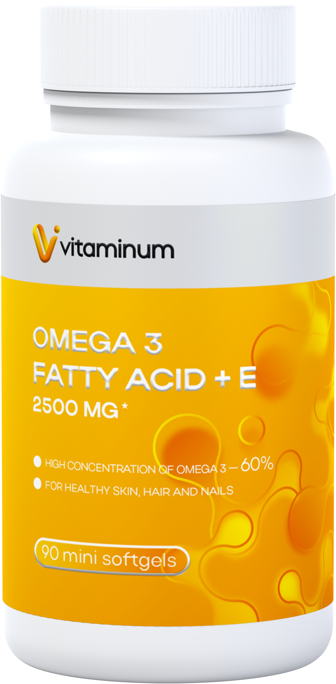  Vitaminum ОМЕГА 3 60% + витамин Е (2500 MG*) 90 капсул 700 мг   в Кемерове