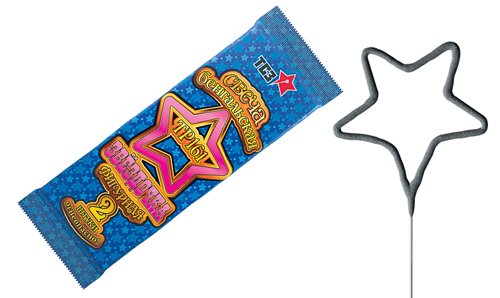  Бенгальские свечи фигурные 2 шт "Звездочка"  в Кемерове